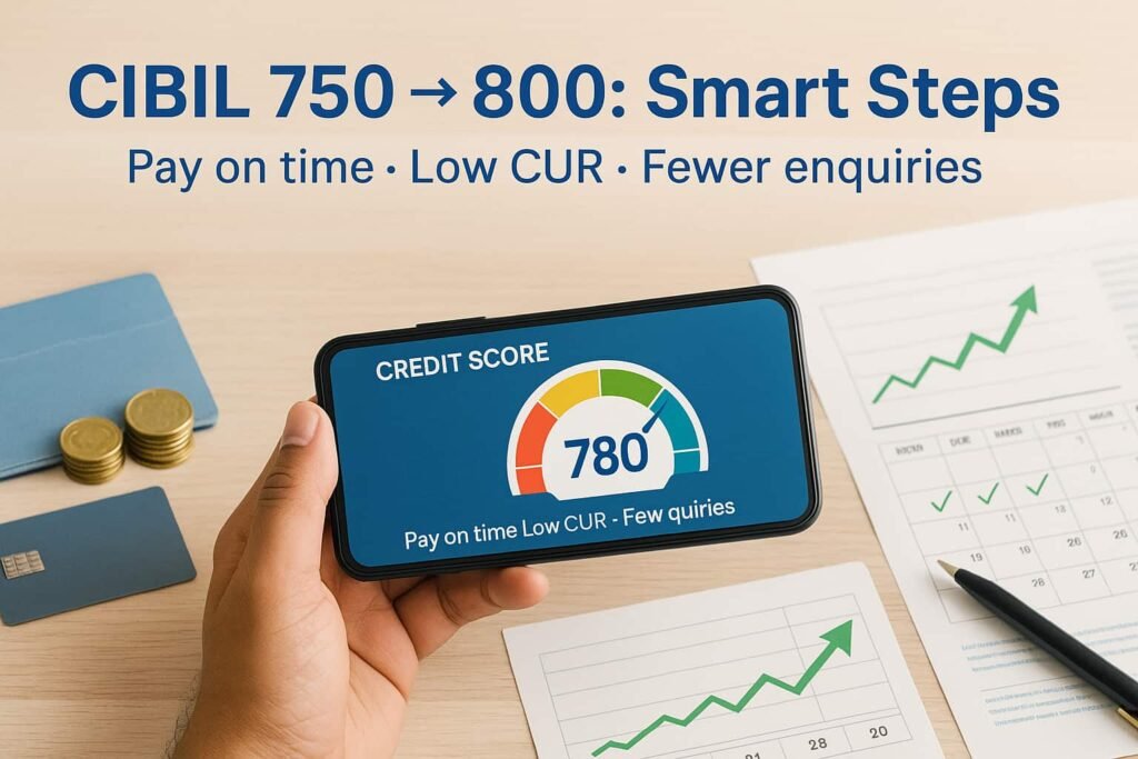 Steps to move CIBIL from 750 to 800